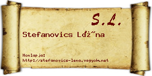 Stefanovics Léna névjegykártya