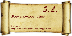 Stefanovics Léna névjegykártya