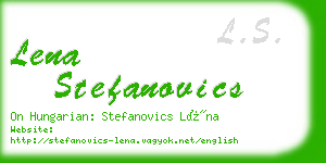 lena stefanovics business card